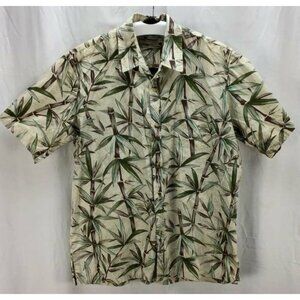 Two Paddles Mens Aloha Hawaiian Shirt XL Bamboo